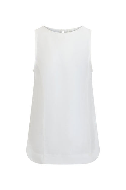 Tailored Tank Top in Silk Linen